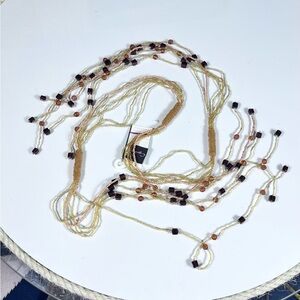 Beautiful Belt Glass beads. Amber and brown glass beads